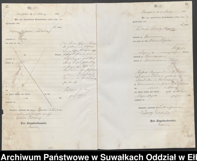 image.from.unit.number "Sterbe-Haupt-Register des Königlichen Preussischen Standes-Amtes Belzonzen Kreis Johannisburg"