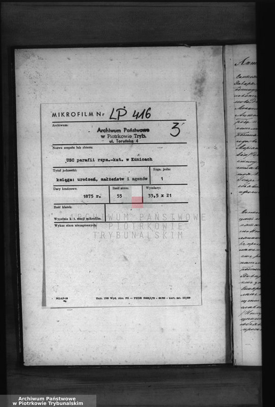 image.from.team "Akta stanu cywilnego Parafii Rzymskokatolickiej w Kunicach"