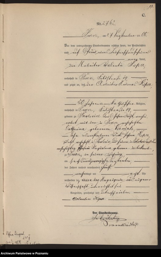 Obraz 15 z jednostki "Księga miejscowa zgonów tom VI"