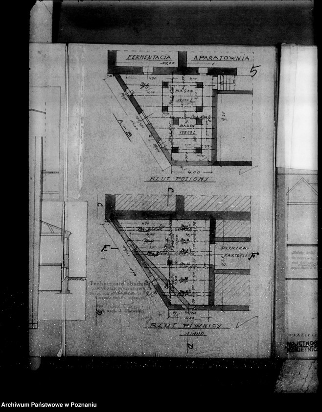 Obraz 11 z jednostki "Rysunek na rozbudowę gorzelni rolniczej w dobrach rycerskich O. Hantelmanna w Rokietnicy powiat poznański"