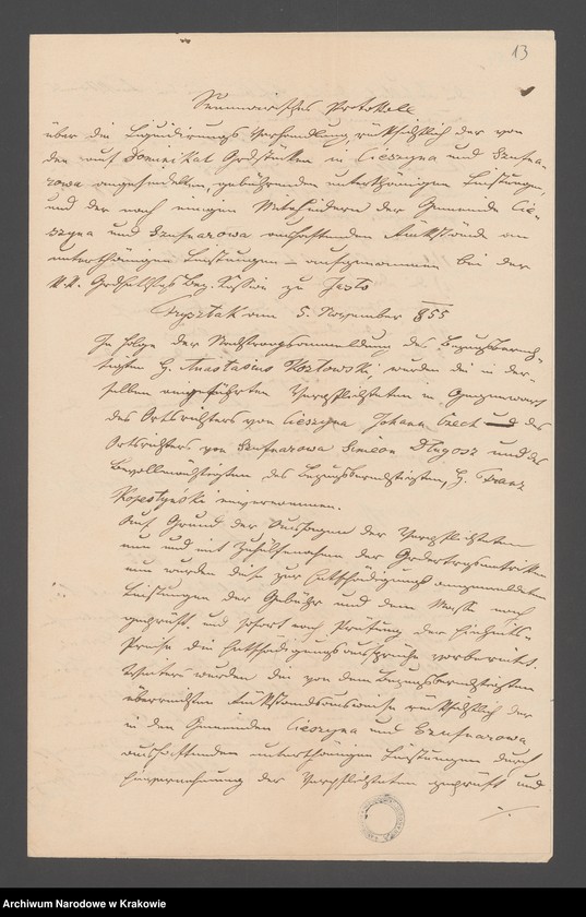 image.from.unit.number "Dominium Cieszyna (generalia, Cieszyna, Stępina - część, Szufnarowa, Posiadacze gruntów dworskich w Cieszynie i Szufnarowej, Wiśniowa-część) - Kozłowski Anastazy"