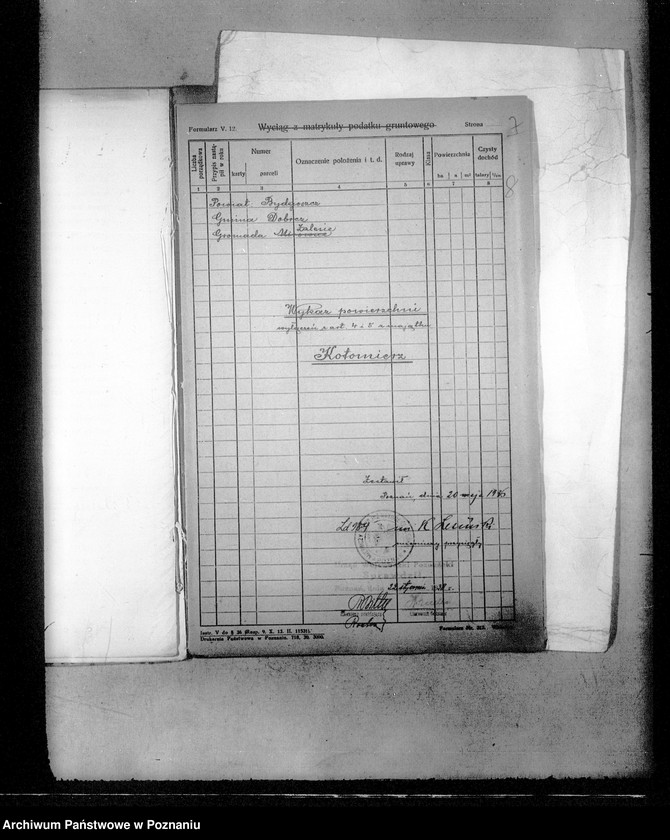 Obraz 12 z jednostki "Operat wyłączeń z art.. 4 i 5 majątków Kotomierz i Trzebień powiatu bydgoskiego"