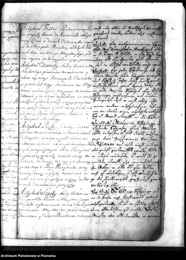 Obraz 7 z jednostki "C. Władze miejskie Poznania zatwierdzają cechowi cieśli poznańskich artykuły statutowe."
