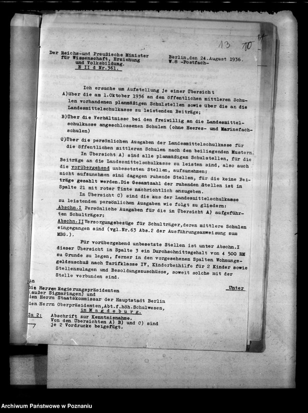 Obraz 17 z jednostki "Runderlasse betr. das mittlere Schulwesen"