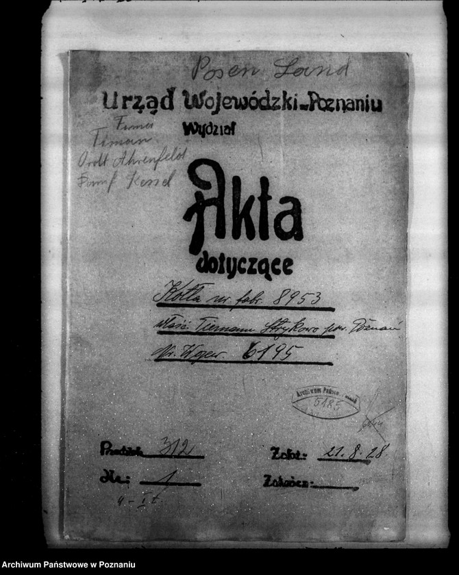 Obraz 4 z jednostki "Majętność Strykowo powiat poznański własność Tiemann nr woj. kotła 6195"