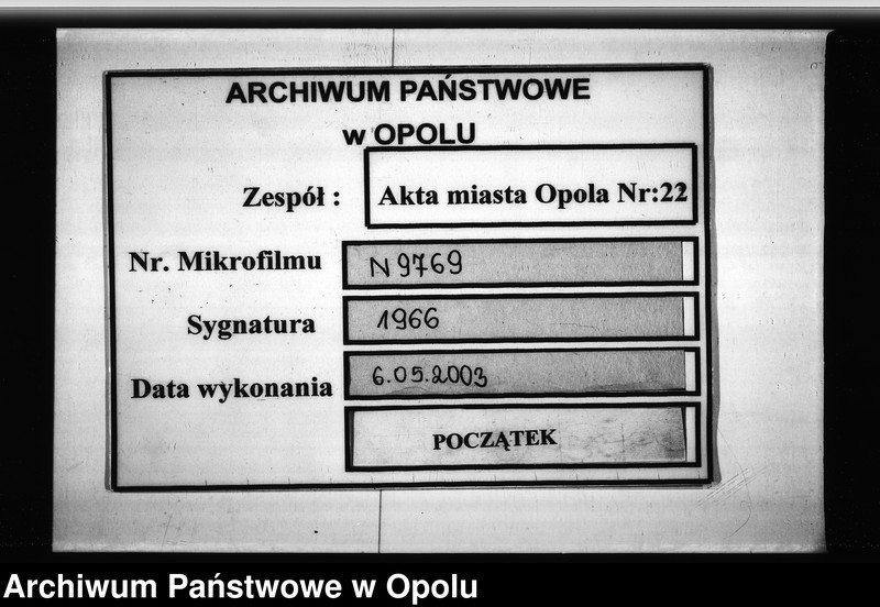 Obraz 1 z jednostki "Acta des Magistrats zu Oppeln von den hiesigen Cram-Woll-Vieh und Wochenmärckten"