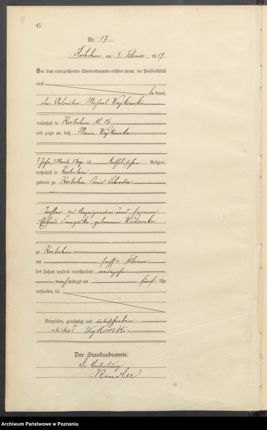 Obraz 20 z jednostki "Sterbe-Haupt-Register "