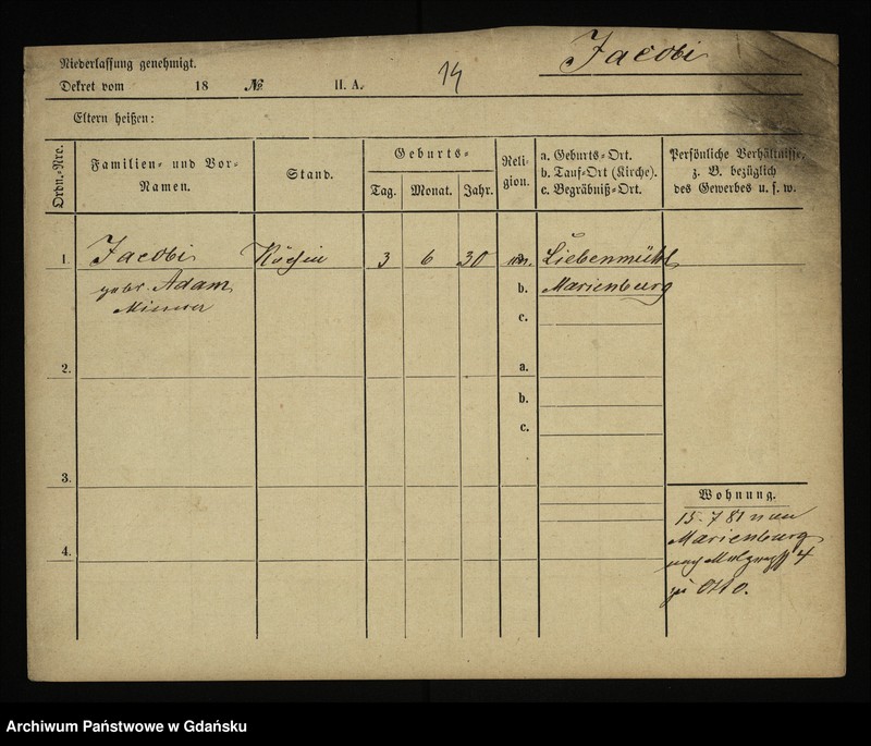 image.from.unit.number "Karty meldunkowe: Jacobi Karl - Jacoby"