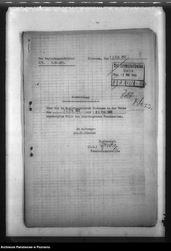 Obraz 8 z jednostki "Nachweisung von übertragbaren Krankheiten im Regierungsbezirk Ziehenau"