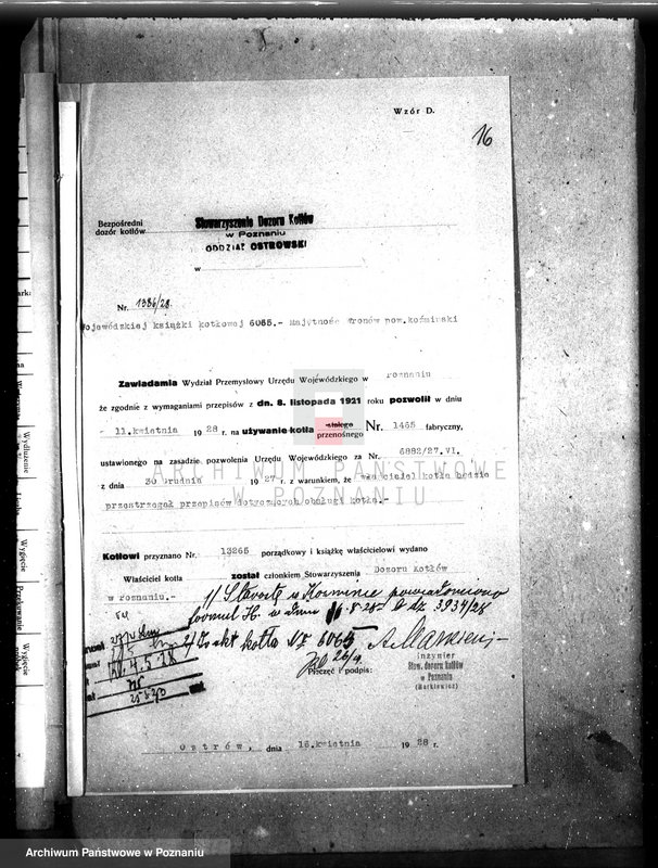 Obraz 20 z jednostki "Majętność Bronów, pow .krotoszyński, własność Classen nr woj. kotła 6065"