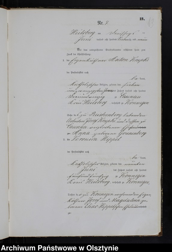 image.from.unit.number "Heiraths-Haupt-Register Nr 1 - 33"