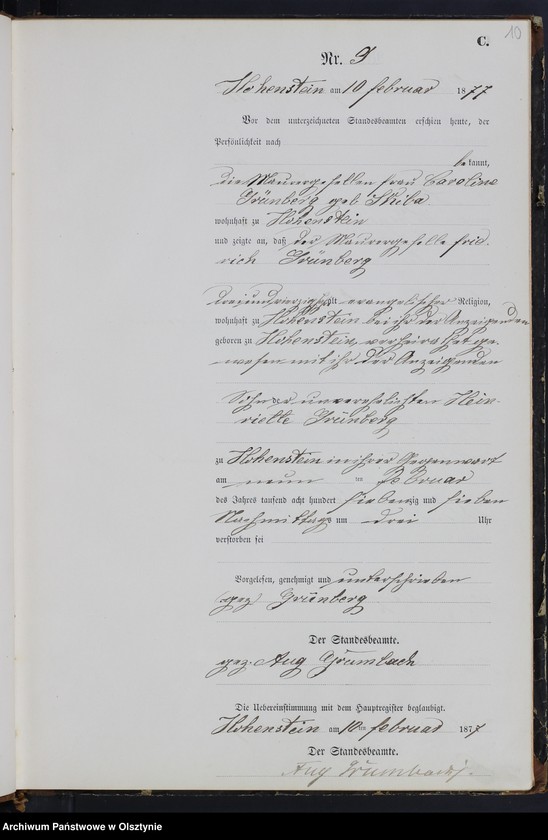 image.from.unit.number "Sterbe-Neben-Register Nr 1 - 61"