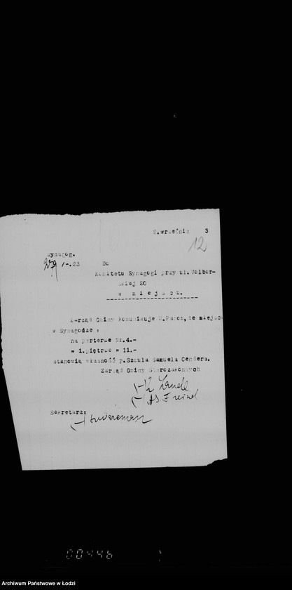 Obraz 16 z jednostki "Synagoga przy ul. Wolborskiej"