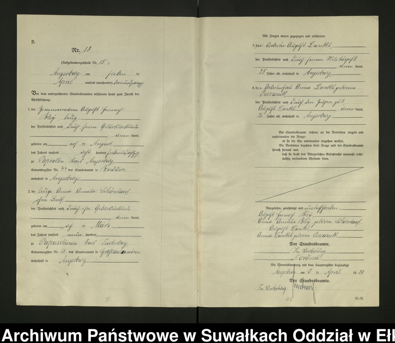 image.from.unit.number "[Heirats - Register (Neben - Register) Standesamt Angerburg einschl. der Bezirke, Gr. Strengeln, Prinowen und Kehlen Kreis Angerburg]"
