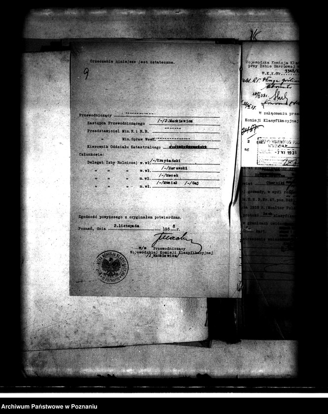 Obraz 13 z jednostki "/Klasyfikacja gruntów państwowych w powiecie obornickim - Murowana Goślina, Gościejewo, Długa Goślina/"