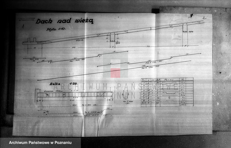 Obraz 5 z jednostki "Rysunki konstrukcyjne do obliczenia statycznego konstrukcji i żelbetonowych przy przebudowie budynku administracyjnego fabryki maszyn H. Cegielski S. A. Poznań Oddział w Rzeszowie"