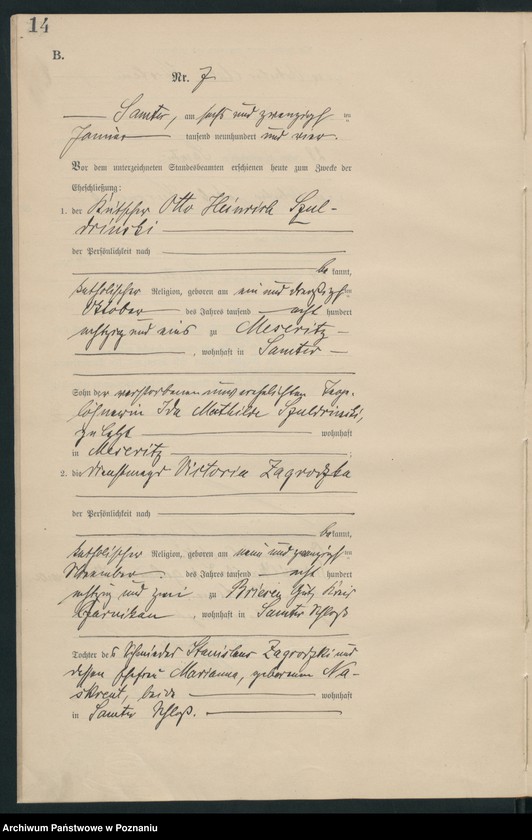 Obraz 16 z jednostki "Heiraths-Haupt-Register"