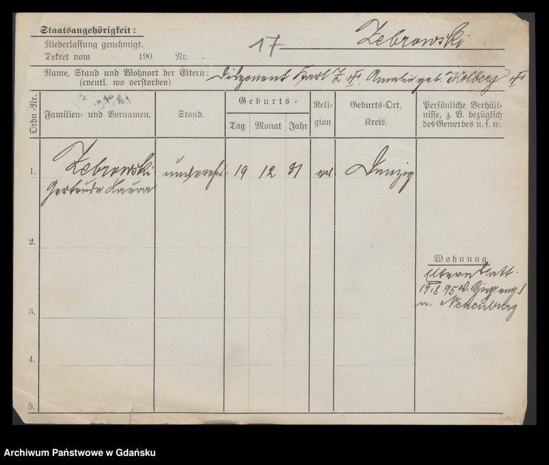 image.from.unit.number "Karty meldunkowe: Zapel - Zeitz"