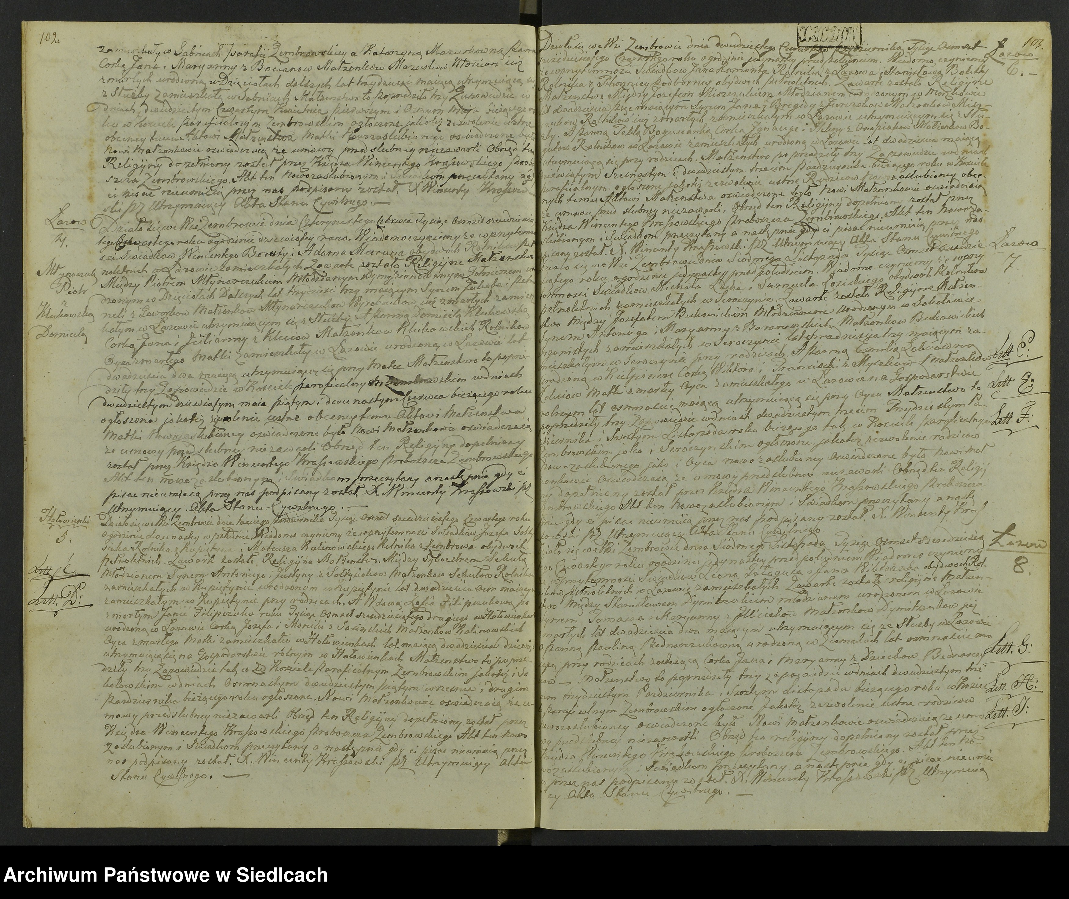 Skan z jednostki: [Akta Małżeństw]