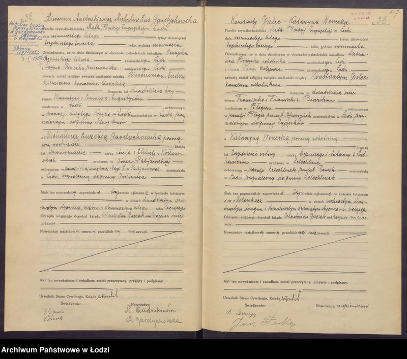 Obraz 19 z jednostki "Akta małżeństw"