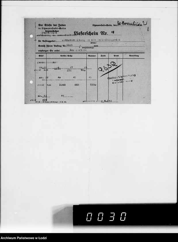 Obraz 12 z jednostki "Aufträge 1105 50.000 P.Einlegesohlen"