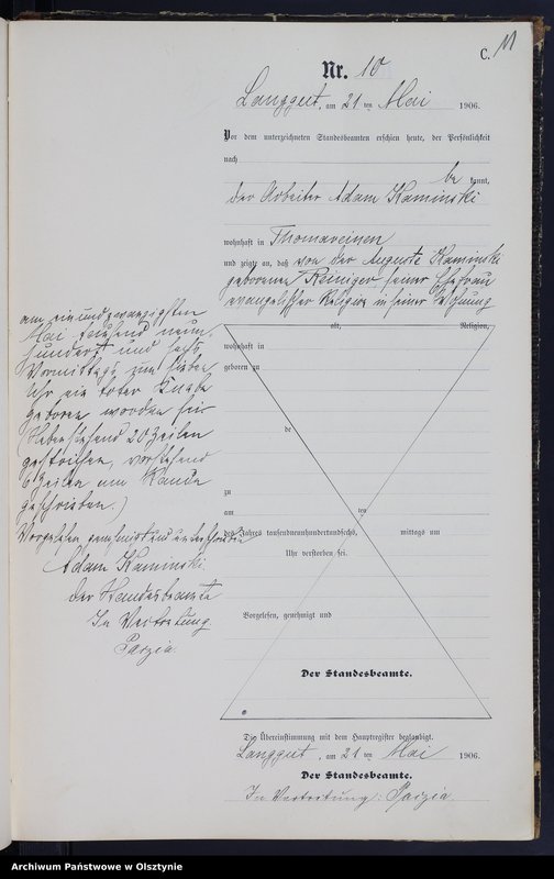 image.from.unit.number "Sterbe-Neben-Register Nr 1 - 22"