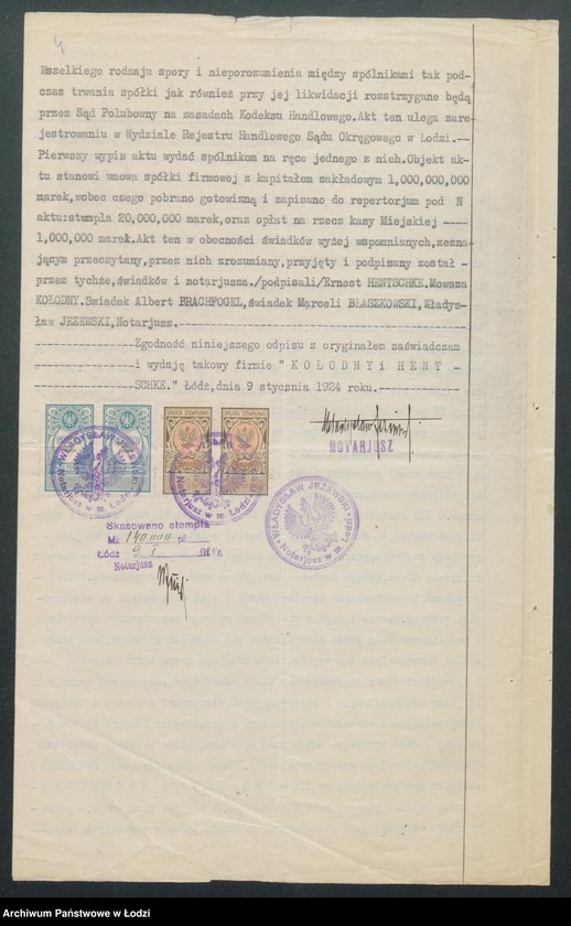 Obraz 6 z jednostki "Kołodny i Hentschke – handel drzewem i węglem"