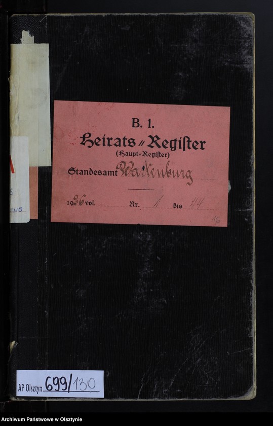 Obraz 2 z jednostki "Heirats-Haupt-Register Nr 1 - 44"