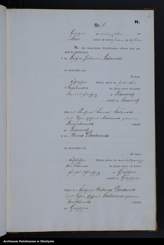 Obraz z jednostki "Heiraths-Neben-Register Nr 1 - 6"