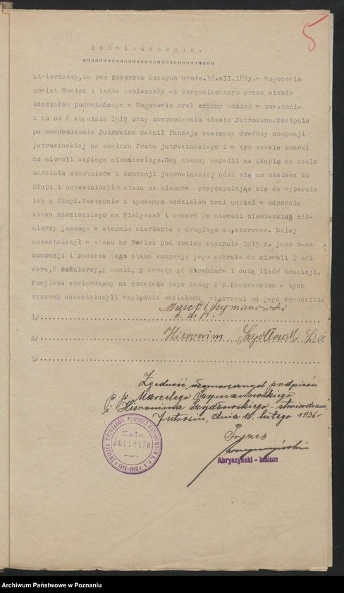 Obraz 8 z jednostki "Jutrosin, powiat Rawicz akta koła."