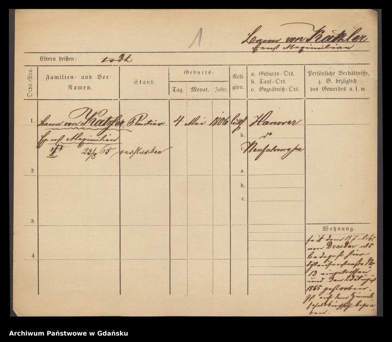 image.from.unit.number "Karty meldunkowe: Katzler - Kaumann"