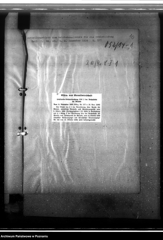 Obraz 16 z jednostki "Eisen- und Metallwirtschaft, sowie Preisbildung der Metallerzeugnisse"