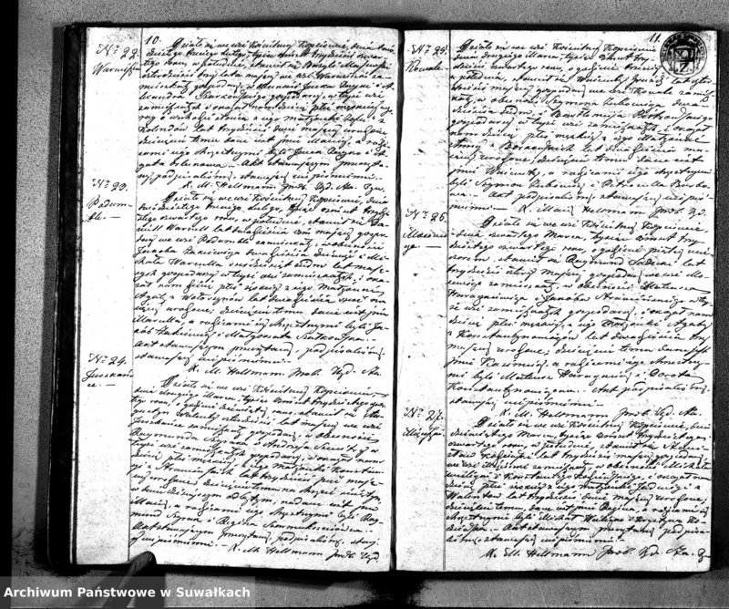 image.from.unit.number "Duplikat Aktów Urodzonych, Zaślubionych i Zeszłych Kościoła Parafialnego Kopciowskiego 1834 Roku"