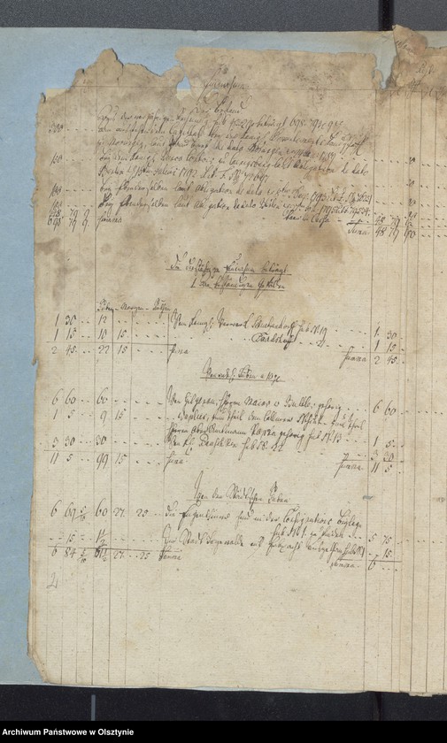 image.from.unit "Passenheimsche Stadt Kirchen Rechnung über Einnahme und Ausgabe"