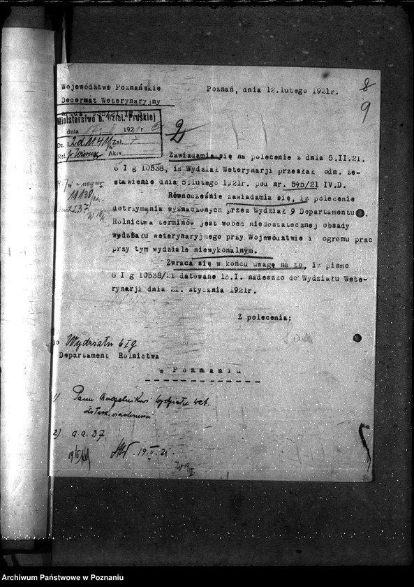 Obraz 13 z jednostki "Sprawy osobowe Poznański Urząd Wojewódzki [personalne - sprawozdania miesięczne]"