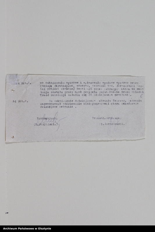 image.from.unit.number "Protokoły zebrań wyborczych i walnych zebrań członków /1951/, posiedzeń plenarnych ,egzekutywy, narad aktywu partyjnego, sprawozdania, ankiety sprawozdawcze /1949-1954/ Komitetu Gminnego PZPR"