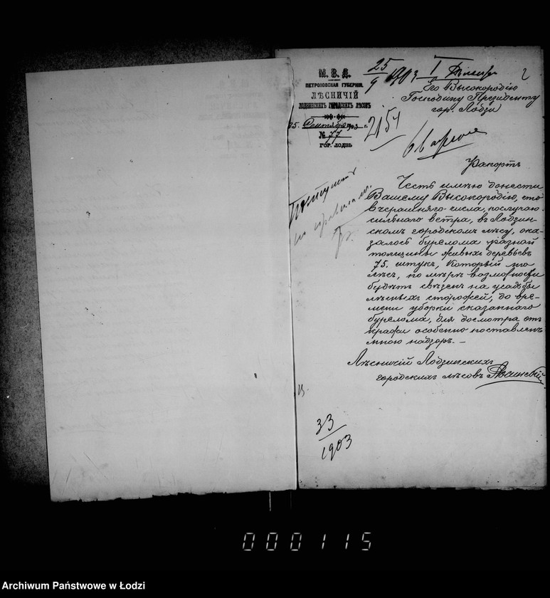 Obraz 6 z jednostki "O prodaže bureloma i suchostoja v gorodskich lesach"