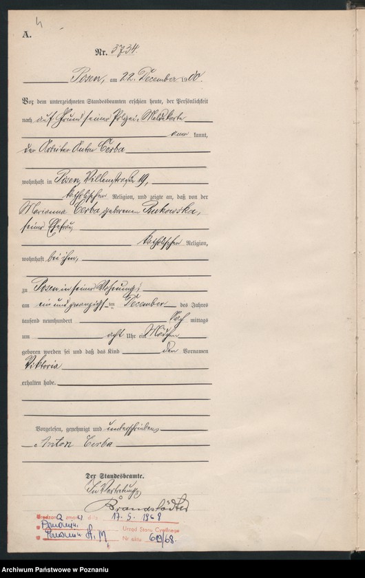 Obraz 7 z jednostki "Księga miejscowa urodzeń"