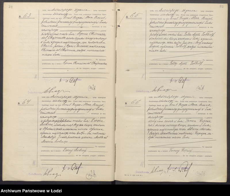 Obraz 19 z jednostki "Akta zgonów od numeru 1 do numeru 999"