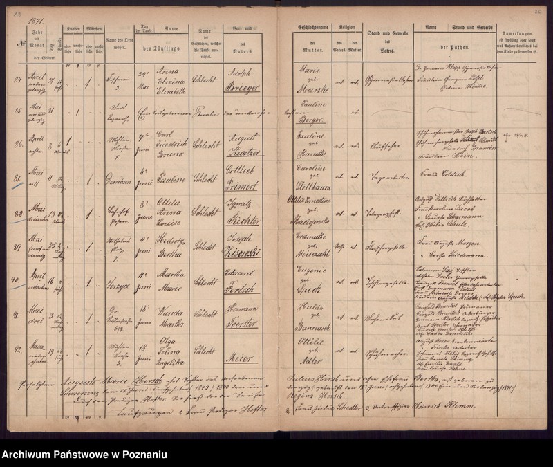 Obraz 12 z jednostki "[Akta urodzeń i chrztów, zgonów, ślubów]"