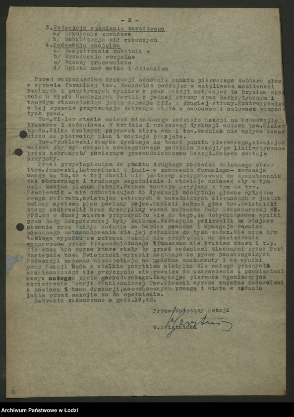 Obraz 4 z jednostki "Sekcja Włókiennicza-protokoły posiedzeń, sprawozdania"