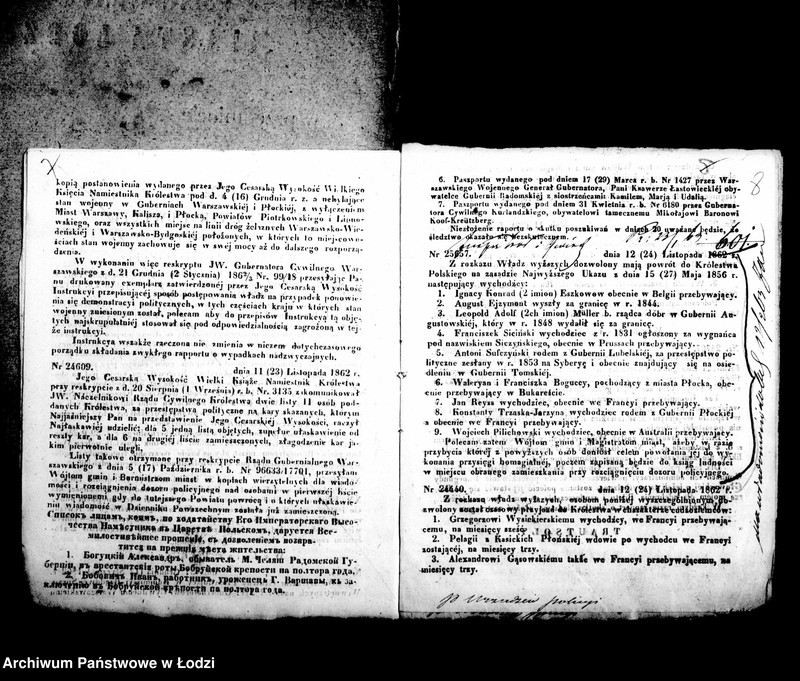 Obraz 9 z jednostki "Akta w przedmiocie urządzeń policyjnych i korespondencji w wypadkach krajowych"
