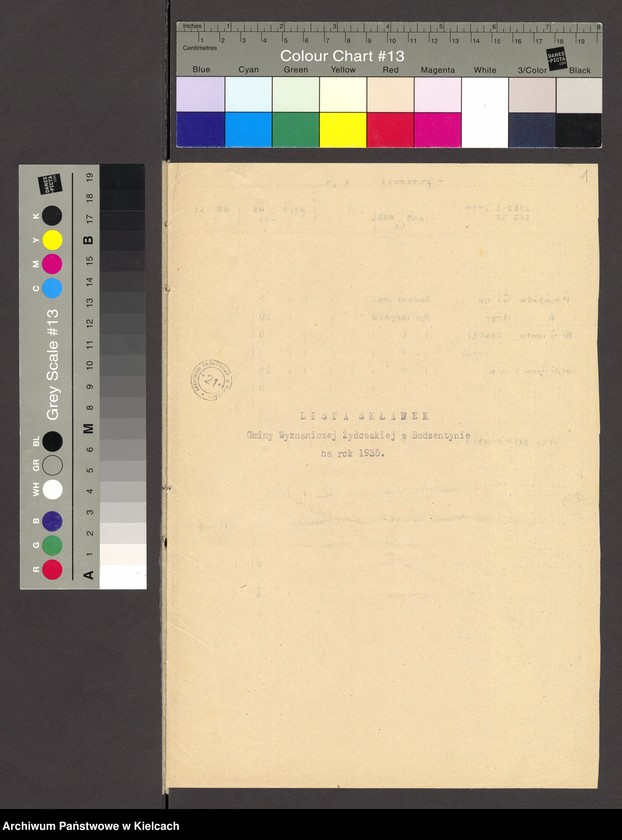 Obraz 3 z jednostki "Lista składek gminy wyznaniowej żydowskiej w Bodzentynie na 1935 r"