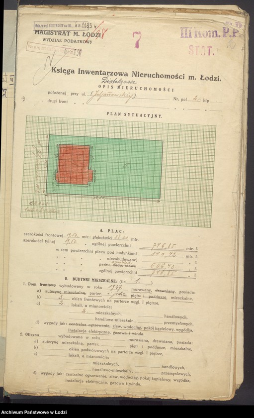 image.from.unit.number "Księga inwentarzowa nieruchomości m. Łodzi ul. Julianowska"