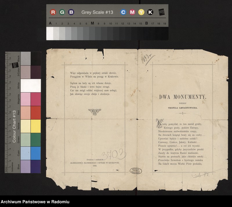 Obraz 2 z kolekcji "Poezja w archiwaliach skryta111"