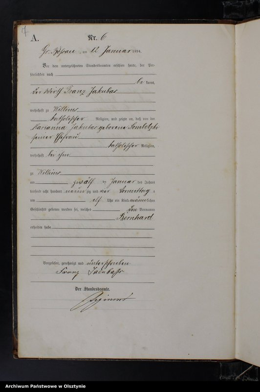 image.from.unit.number "Geburts-Haupt-Register Nr 1 - 98"