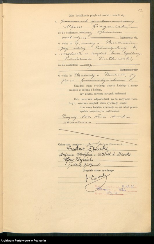 Obraz 19 z jednostki "Księga miejscowa małżeństw tom II [Rejestr główny małżeństw]"