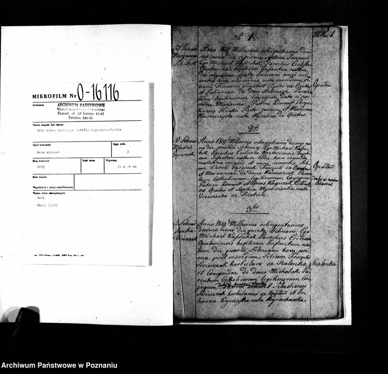 image.from.unit.number "Extractum ex libro baptisatorum"