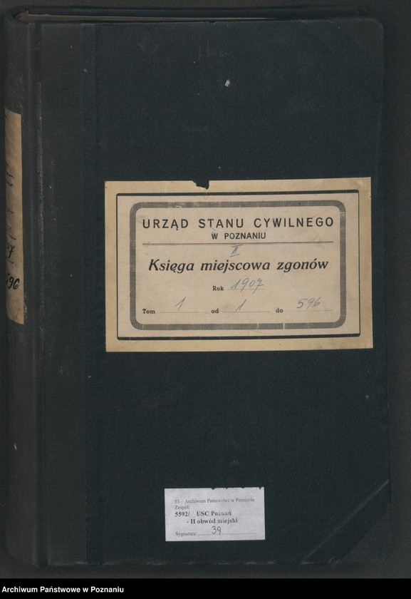 Obraz 2 z jednostki "Księga miejscowa zgonów tom I [Rejestr główny zgonów]"