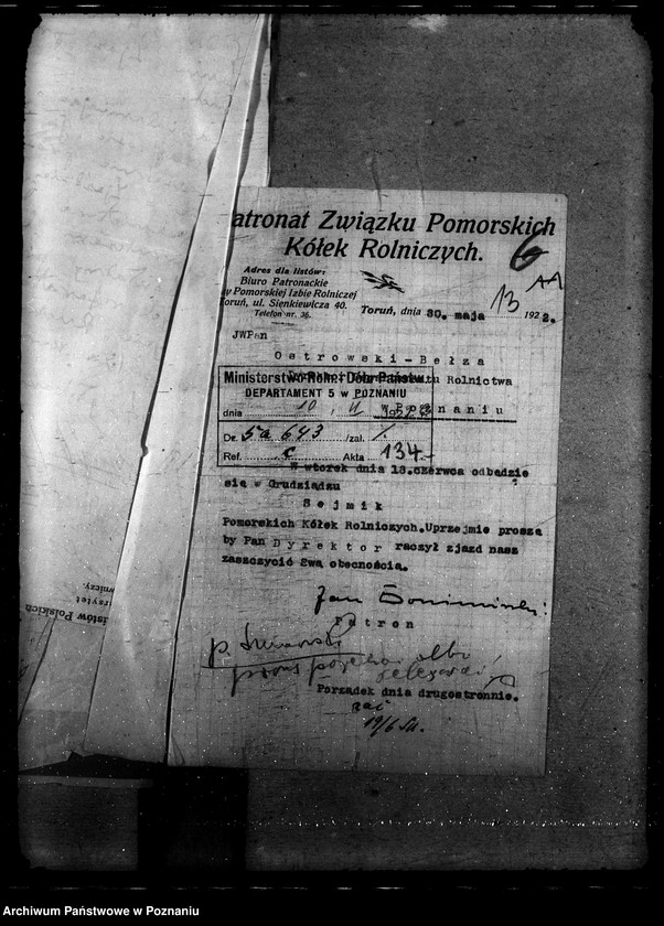 Obraz 17 z jednostki "Sprawy szczegółowo-administracyjne Zaproszenia na zebrania"